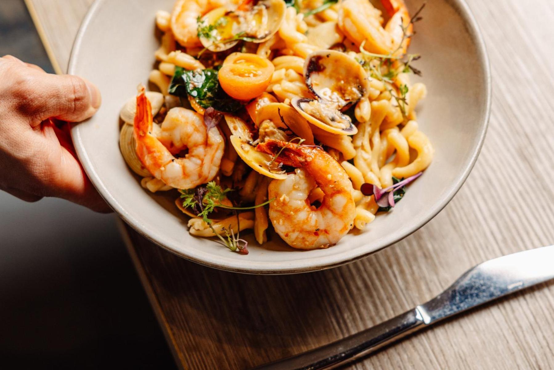 Peppers Waymouth Hotel Adelaide Exterior photo Shrimp and pasta